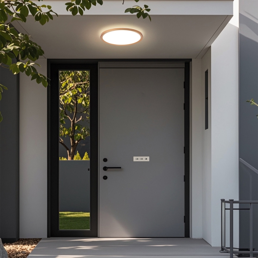 Brilagi - LED plafonsko svetlo za kupatilo ULTRA TANKO LED/18W/230V, prečnika 30 cm, roze zlato, IP54