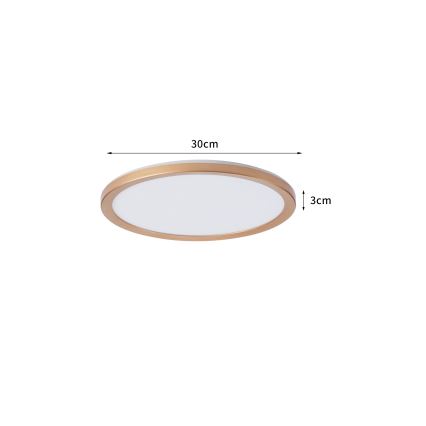 Brilagi - LED plafonsko svetlo za kupatilo ULTRA TANKO LED/18W/230V, prečnika 30 cm, roze zlato, IP54
