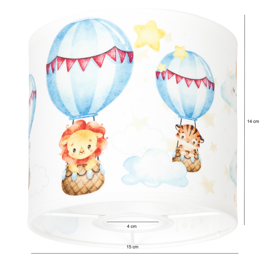 BRILAGI - Univerzalni abažur BOBO E27, prečnik 15 cm, beo/životinjice