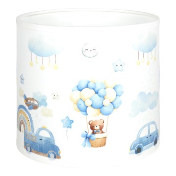 BRILAGI - Univerzalni abažur BOBO E27 prečnika 15 cm bela/plava/medvedići