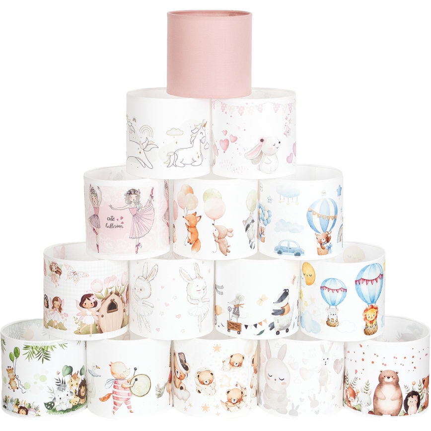 BRILAGI - Univerzalni abažur BOBO E27 prečnika 15 cm bela/plava/medvedići