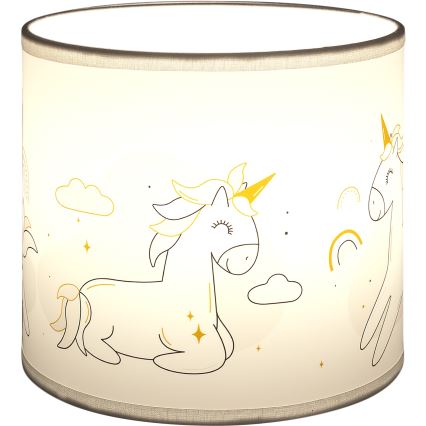 BRILAGI - Univerzalni abažur BOBO E27 prečnika 15 cm, beli / sa motivom jednoroga