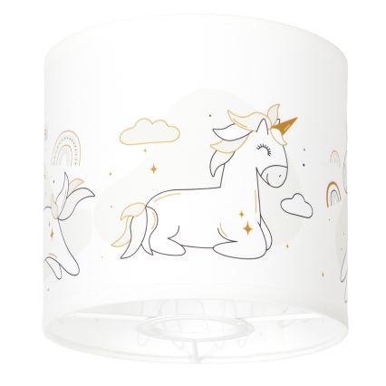 BRILAGI - Univerzalni abažur BOBO E27 prečnika 15 cm, beli / sa motivom jednoroga