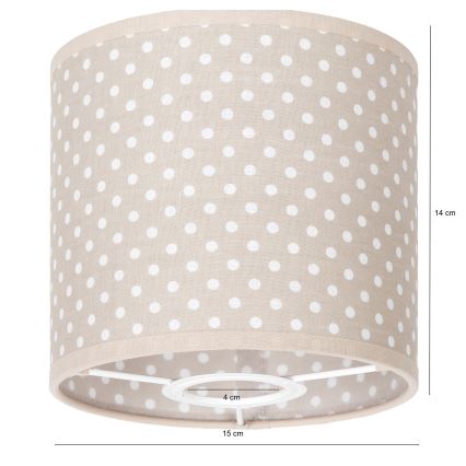 BRILAGI - Univerzalni abažur BOBO E27, Ø 15 cm, bež sa tačkicama