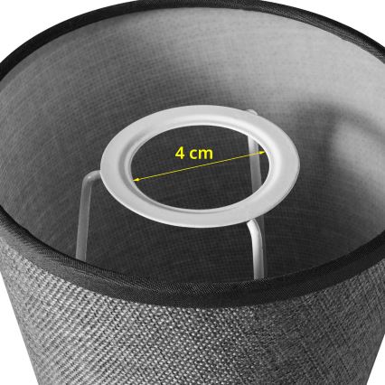 Brilagi - univerzalni abažur NUBILA za E27, 13x9 cm, siv