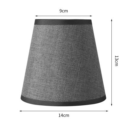 Brilagi - univerzalni abažur NUBILA za E27, 13x9 cm, siv