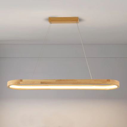 Brilagi - viseći LED luster na sajli UMEA WOOD LED/40W/230V 90x22 cm drvo