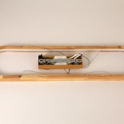 Brilagi - viseći LED luster na sajli UMEA WOOD LED/40W/230V 90x22 cm drvo