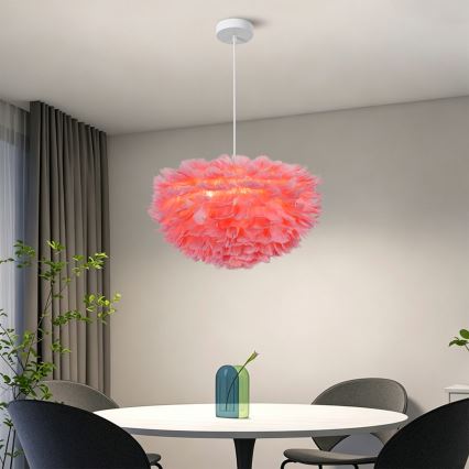 BRILAGI - Viseći luster na kablu FEATHER 3xE27/40W/230V prečnik 50 cm ružičasta
