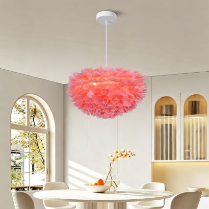 BRILAGI - Viseći luster na kablu FEATHER 3xE27/40W/230V prečnik 50 cm ružičasta