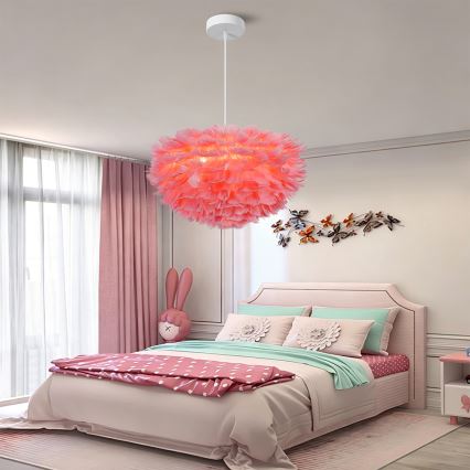 BRILAGI - Viseći luster na kablu FEATHER 3xE27/40W/230V prečnik 50 cm ružičasta