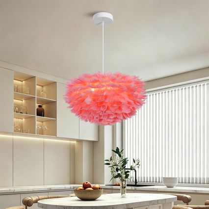 BRILAGI - Viseći luster na kablu FEATHER 3xE27/40W/230V prečnik 50 cm ružičasta