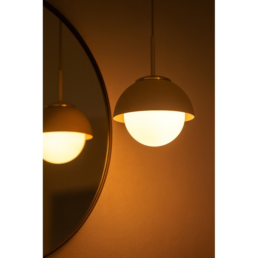 Brilagi - Viseći luster na sajli COSMO 1xE27/60W/230V prečnika 18 cm, bež sa zlatnim detaljima