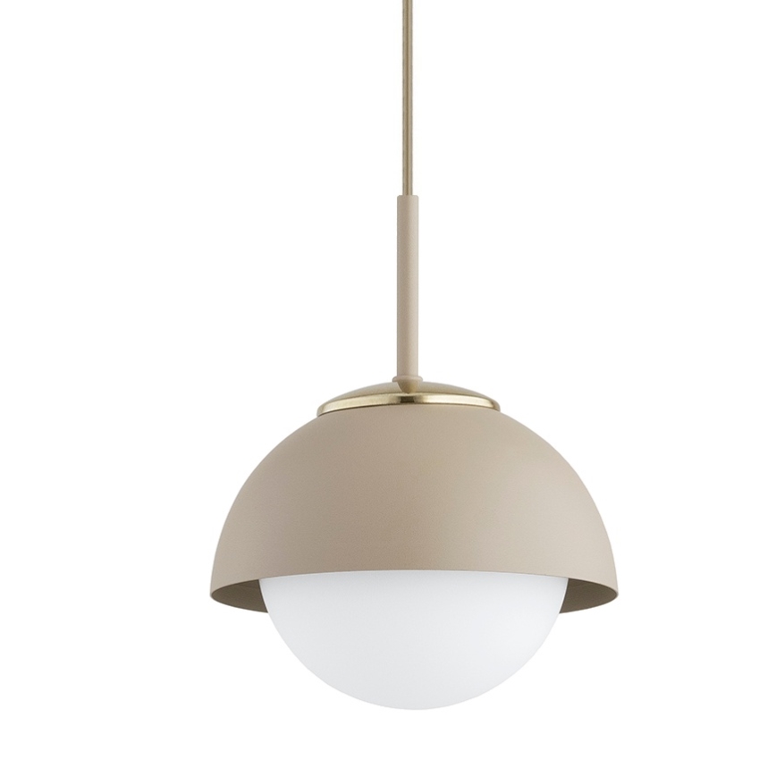 Brilagi - Viseći luster na sajli COSMO 1xE27/60W/230V prečnika 18 cm, bež sa zlatnim detaljima