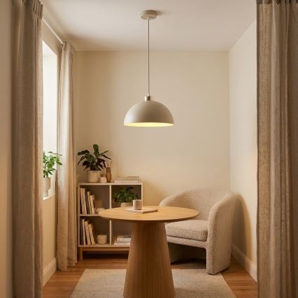 Brilagi - Viseći luster na sajli MOON 1xE27/60W/230V, prečnik 30 cm, bež/zlatna