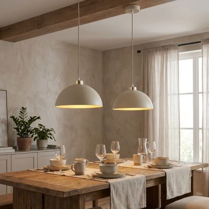 Brilagi - Viseći luster na sajli MOON 1xE27/60W/230V, prečnik 30 cm, bež/zlatna