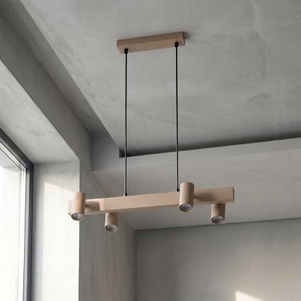 BRILAGI - Viseći luster na sajli SELE 4xGU10/30W/230V bež