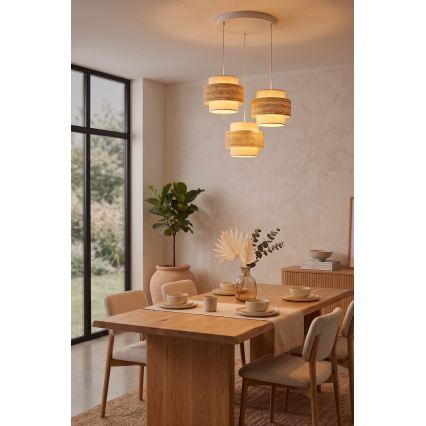 Brilagi - viseći luster na sajli SPACE 3xE27/60W/230V prečnik 40 cm bež/krem