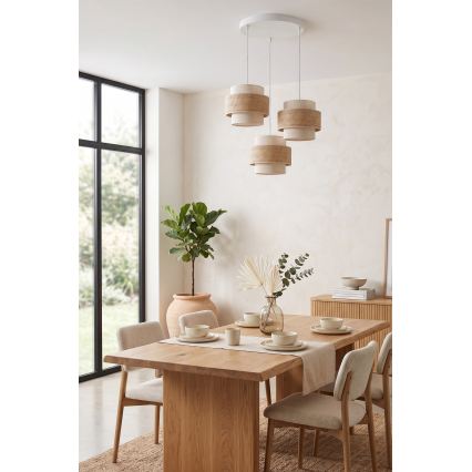 Brilagi - viseći luster na sajli SPACE 3xE27/60W/230V prečnik 40 cm bež/krem