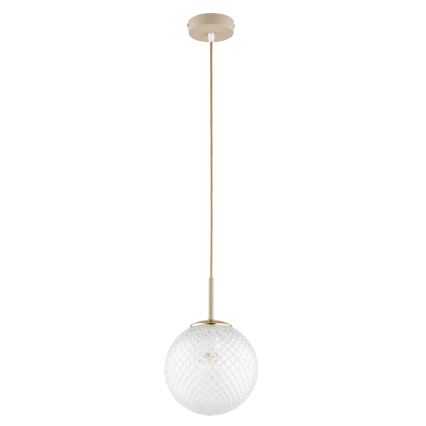 Brilagi - Viseći luster na sajli STELLA 1xE27/60W/230V prečnik 18 cm bež/zlatna