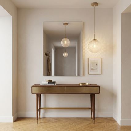 Brilagi - Viseći luster na sajli STELLA 1xE27/60W/230V prečnik 18 cm bež/zlatna