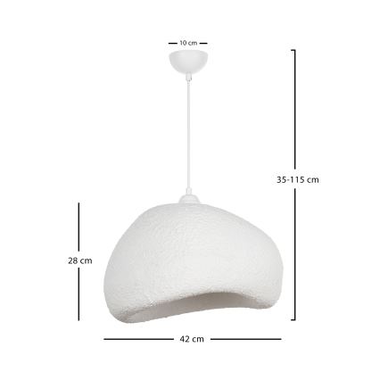 Brilagi - Viseći luster na sajli WABI SABI 1xE27/40W/230V, prečnik 42 cm, bela