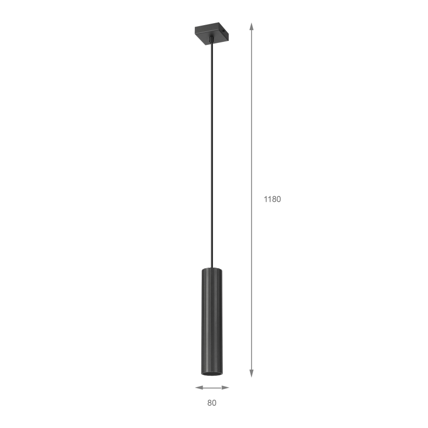 Brilagi - Visilica na sajli CRISPINA 1xGU10/10W/230V crna