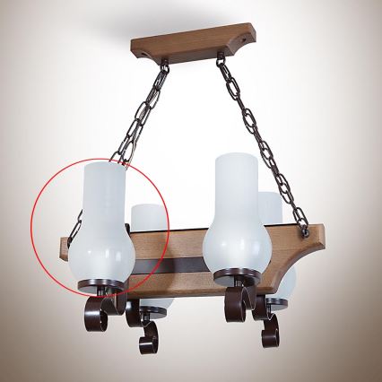 Brilagi - Zamensko staklo za luster i zidno svetilo TAVERN/COTTAGE E14 210x110 mm, belo