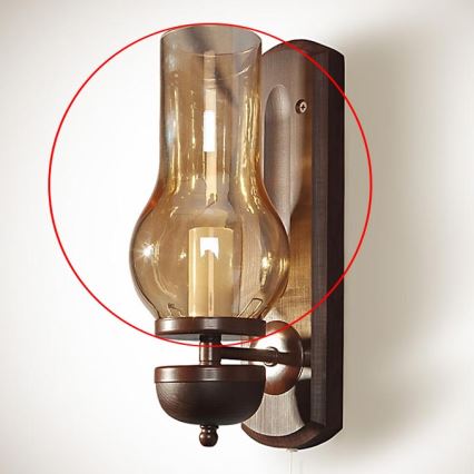 Brilagi - Zamensko staklo za luster i zidnu svetiljku TAVERN/COTTAGE E14 210x110 mm zlatno