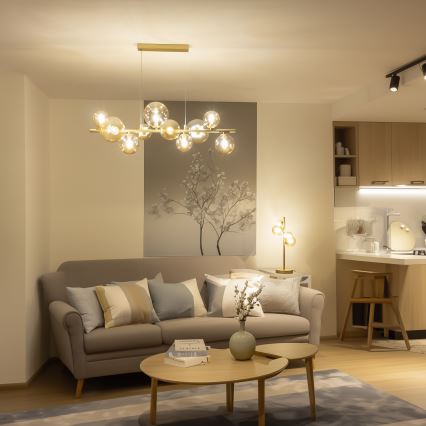 Brilagi - Zamensko staklo za luster, zidno svetilo i lampu MISTEL, MILLA, prečnika 10 cm, zlatno