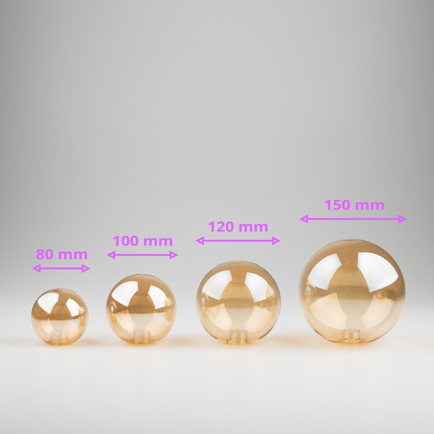 Brilagi - Zamensko staklo za luster, zidno svetilo i lampu MISTEL, MILLA prečnika 12 cm, zlatno