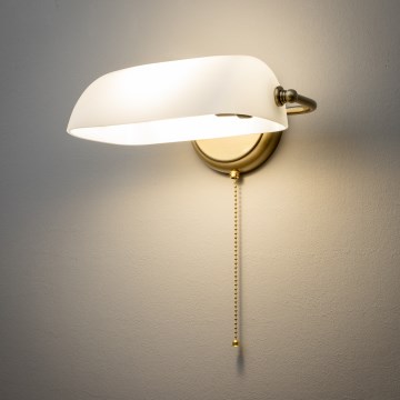 Brilagi - Zidna lampa BANK OFFICE 1xE27/60W/230V mesing/bela