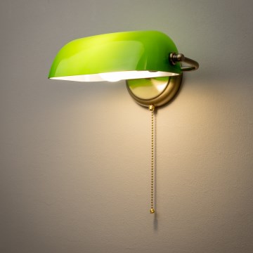 Brilagi - Zidna lampa BANK OFFICE 1xE27/60W/230V mesing/zelena