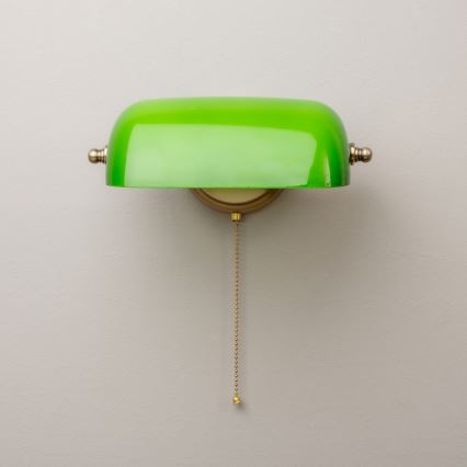 Brilagi - Zidna lampa BANK OFFICE 1xE27/60W/230V mesing/zelena