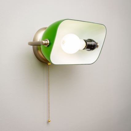 Brilagi - Zidna lampa BANK OFFICE 1xE27/60W/230V mesing/zelena