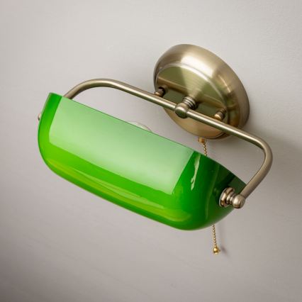 Brilagi - Zidna lampa BANK OFFICE 1xE27/60W/230V mesing/zelena