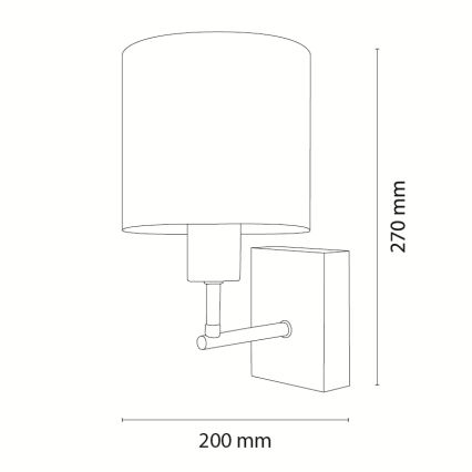 BRILAGI - Dečija zidna lampa BOBO WOOD 1xE27/25W/230V hrast/crna/bela/jednorogovi
