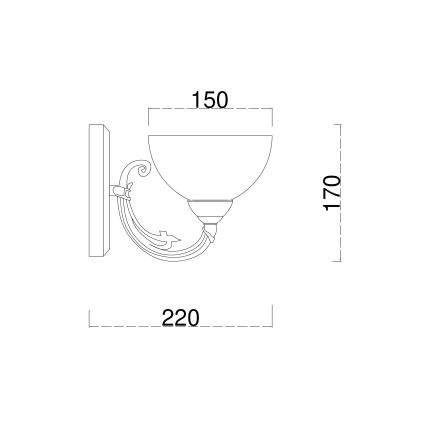 Brilagi - Zidna lampa CLASSIC 1xE27/60W/230V mesing