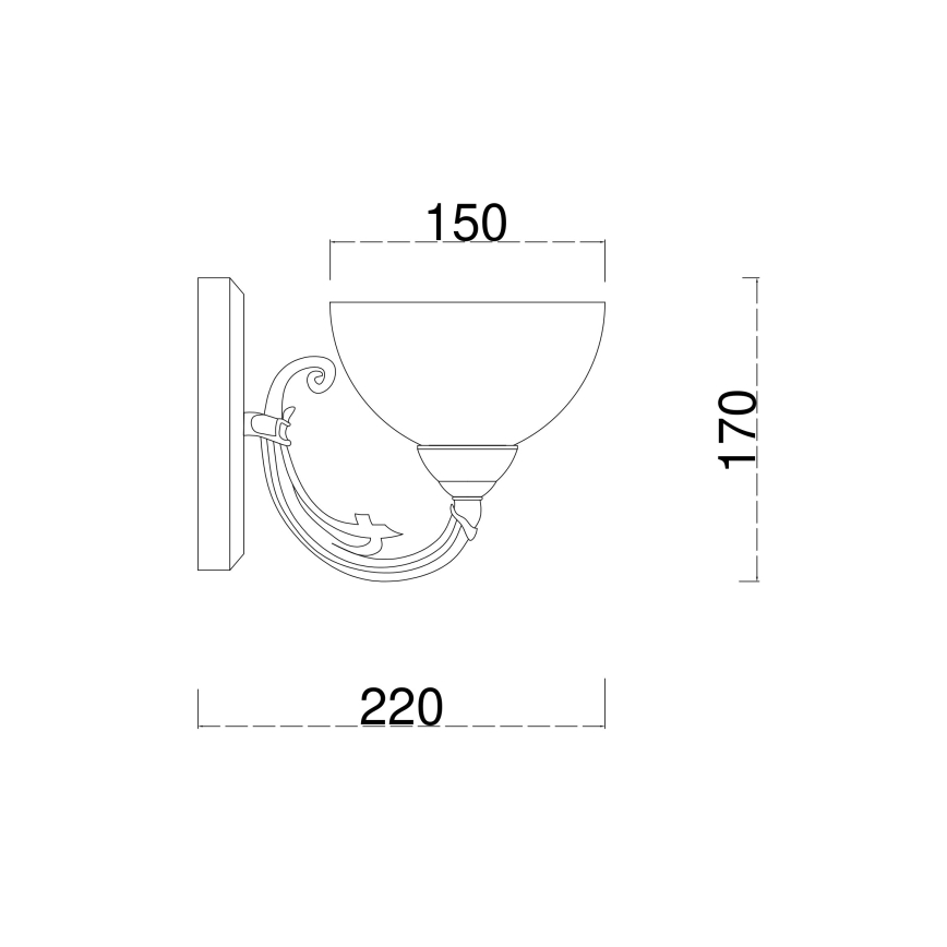 Brilagi - Zidna lampa CLASSIC 1xE27/60W/230V mesing