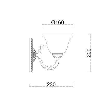 Brilagi - Zidna lampa CLASSIC 1xE27/60W/230V mesing