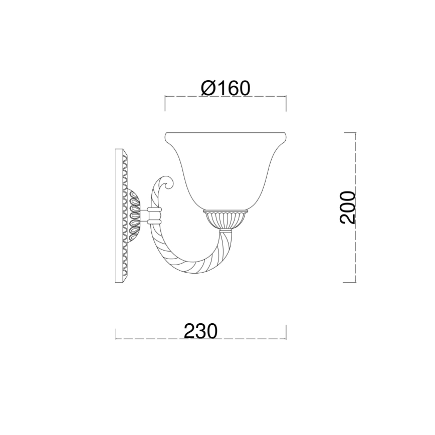 Brilagi - Zidna lampa CLASSIC 1xE27/60W/230V mesing
