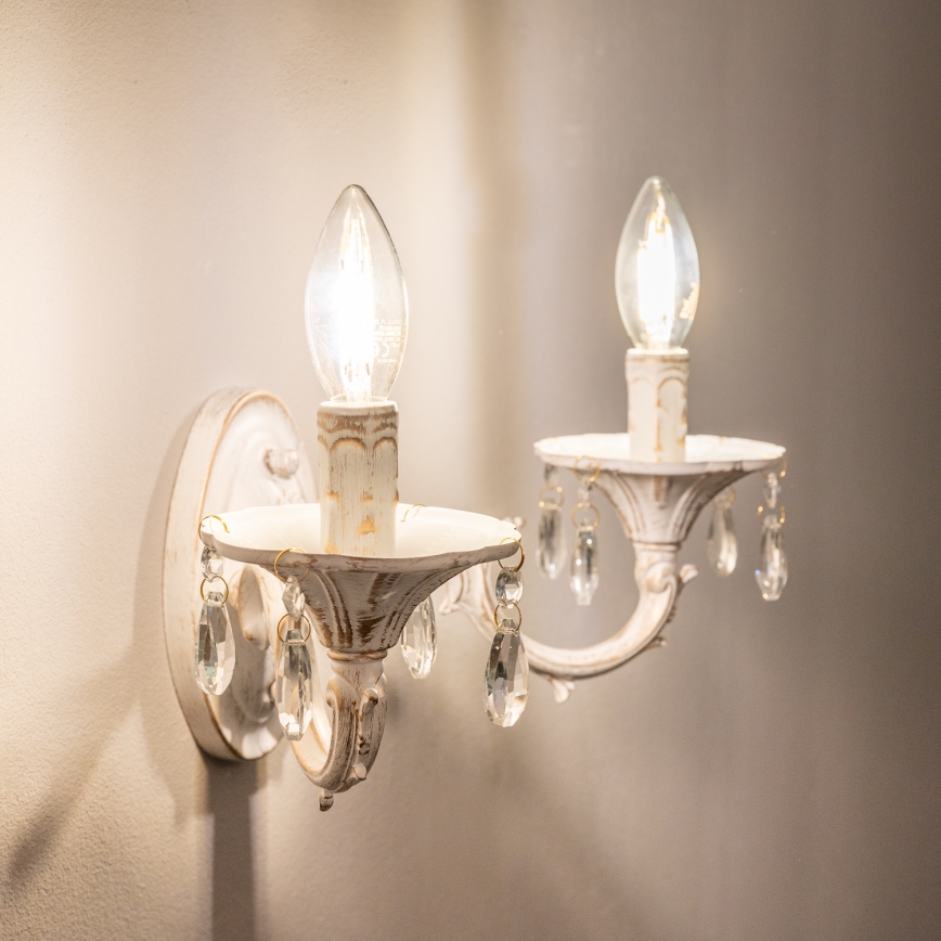 BRILAGI - Zidna lampa CLASSIC 2xE14/10W/230V krem/patina