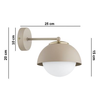Brilagi - Zidna lampa COSMO 1xE27/60W/230V bež/zlatna