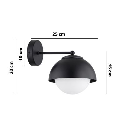 BRILAGI - Zidna lampa COSMO 1xE27/60W/230V crna