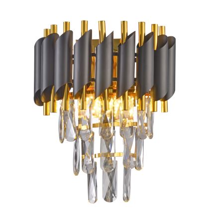 Brilagi - Zidna lampa ECLIPSE 2xE14/10W/230V crna/zlatna