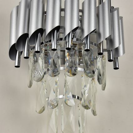Brilagi - Zidna lampa ECLIPSE 2xE14/10W/230V srebrna