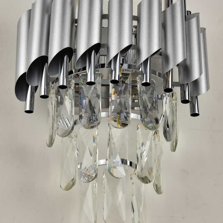 Brilagi - Zidna lampa ECLIPSE 2xE14/10W/230V srebrna