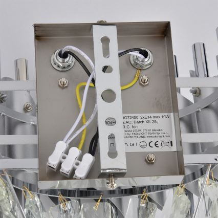 Brilagi - Zidna lampa ECLIPSE 2xE14/10W/230V srebrna