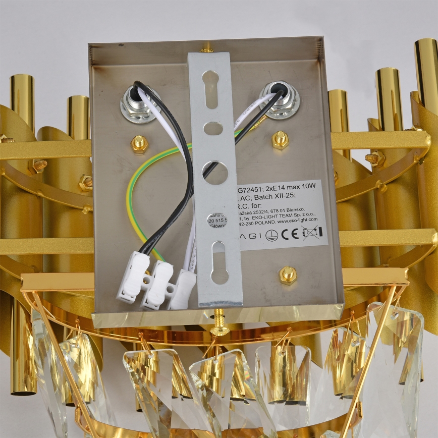 Brilagi - Zidna lampa ECLIPSE 2xE14/10W/230V zlatna