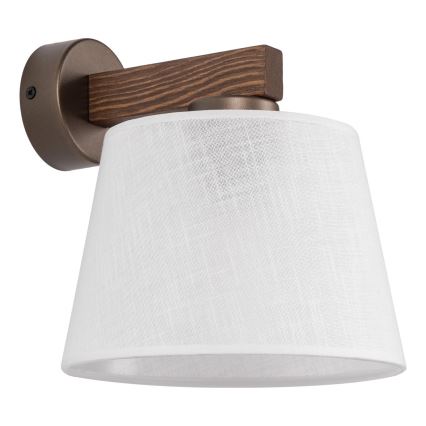 Brilagi - Zidna lampa LATTE 1xE27/15W/230V borovina/bela